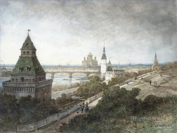 風景 Painting - モスクワの眺め アレクセイ・ボゴリュボフの街並み シティビュー